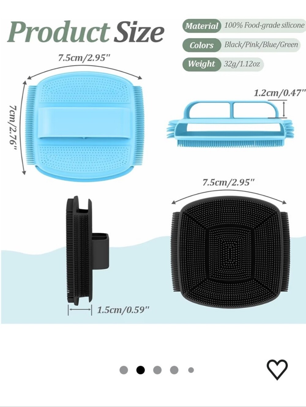 Silicone Face Scrubber 2PCS - Picture 2 of 9
